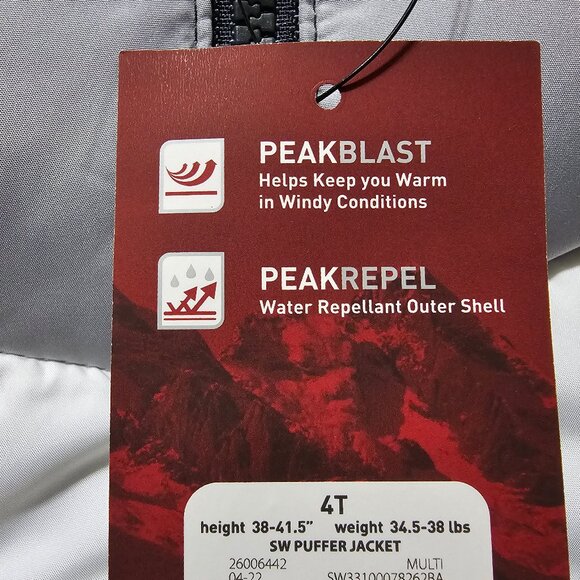 NWT Swiss Tech Toddler Size 4T Heavyweight Puffer Jacket Coat W/Hood Faux Sherpa - Picture 7 of 9